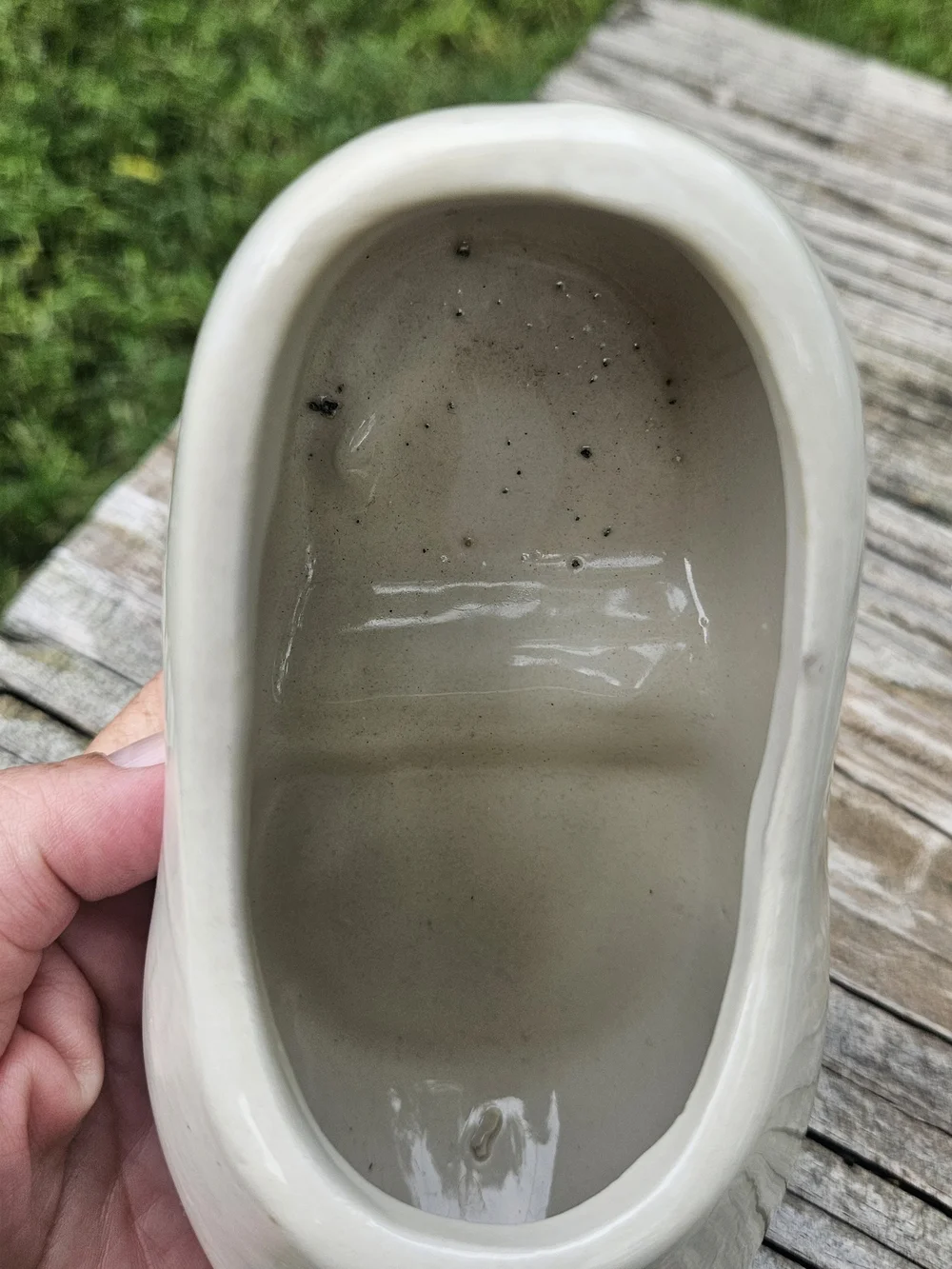Vintage 1970's Porcelain Bloom-Rite Dutch Shoe planter